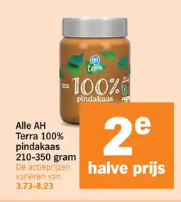 Albert Heijn Alle AH Terra 100% pindakaas aanbieding