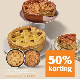 Albert Heijn AH Roomboterappeltaart of roomboter-appel-rabarbertaart aanbieding