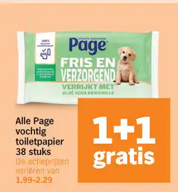 Albert Heijn Alle Page vochtig toiletpapier aanbieding