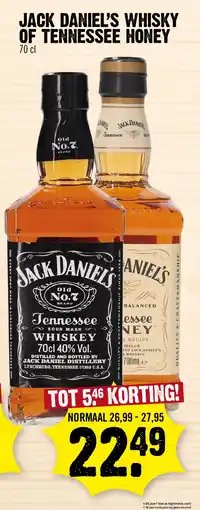 Super Dirck 3 jack daniel's whisky of tennessee honey aanbieding