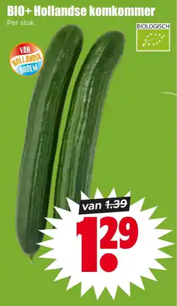Dirk BIO+ Hollandse komkommer aanbieding