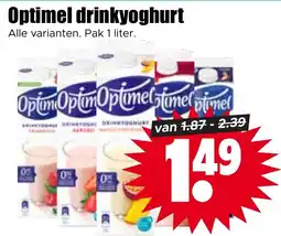 Dirk Optimel drinkyoghurt aanbieding