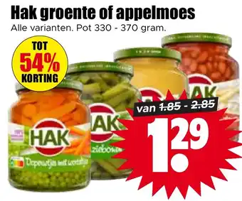 Dirk Hak groente of appelmoes aanbieding