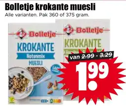 Dirk Bolletje krokante muesli aanbieding