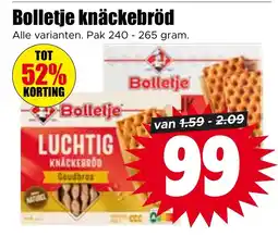 Dirk Bolletje knäckebröd aanbieding