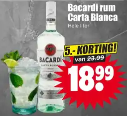 Dirk Bacardi rum Carta Blanca aanbieding