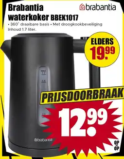 Dirk Brabantia waterkoker BBek1017 aanbieding