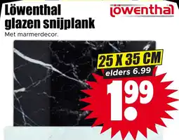 Dirk Löwenthal Glazen Snijplank aanbieding