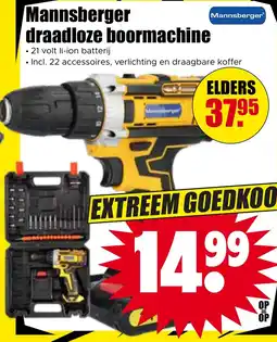 Dirk Mannsberger Draadloze Boormachine aanbieding