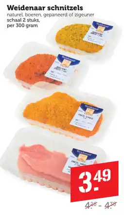 Coop Weidenaar schnitzels aanbieding