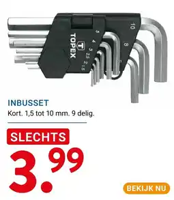 Kluswijs Topex inbusset aanbieding