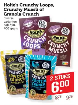 Coop Holie's Crunchy Loops, Crunchy Muesli of Granola Crunch aanbieding