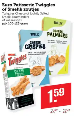 Coop Euro Patisserie Twiggles of Smelik zoutjes aanbieding