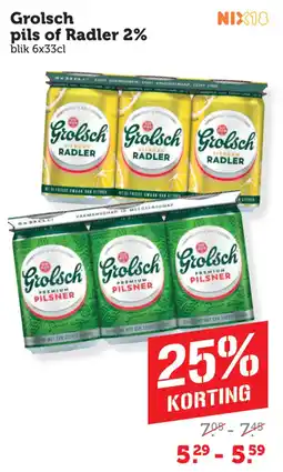 Coop Grolsch pils of Radler 2% aanbieding