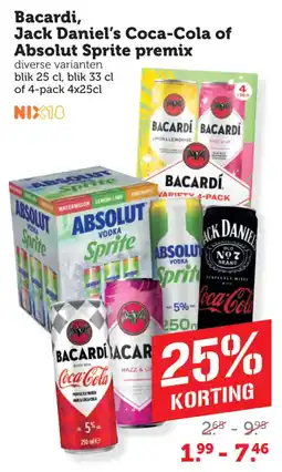 Coop Bacardi, Jack Daniel's Coca-Cola of Absolut Sprite premix aanbieding