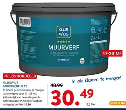 Kluswijs kluswijs muurverf mat aanbieding