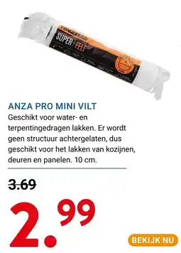 Kluswijs Anza pro mini vilt aanbieding
