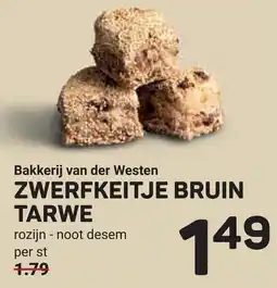 Ekoplaza Bakkerij van der Westen ZWERFKEITJE BRUIN TARWE aanbieding