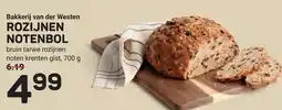 Ekoplaza Bakkerij van der Westen ROZIJNEN NOTENBOL aanbieding