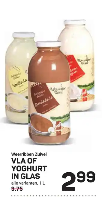 Weerribben Zuivel Vla of yoghurt in glas