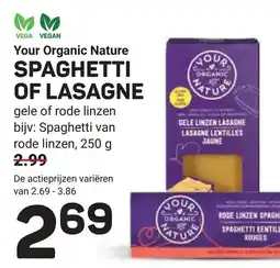 Ekoplaza your organic nature spaghetti of lasagne aanbieding