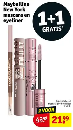 Kruidvat Maybelline New York Mascara en Eyeliner aanbieding