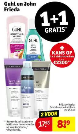 Kruidvat Guhl en John Frieda aanbieding