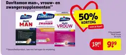 Kruidvat Davitamon man-, vrouw en zwangersupplementen aanbieding