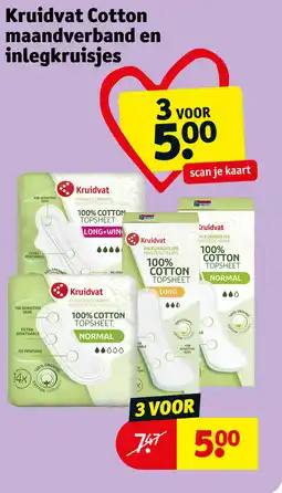 Kruidvat Kruidvat cotton maandverband en inlegkruisjes aanbieding