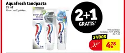Kruidvat Aquafresh tandpasta aanbieding