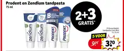 Kruidvat Prodent en zendium tandpasta aanbieding