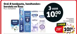 Kruidvat Oral-b tandpasta, handtandenborstels en floss aanbieding