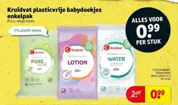 Kruidvat Kruidvat plasticvrije babydoekjes enkelpak aanbieding