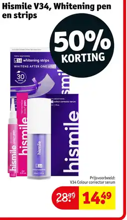 Kruidvat Hismile V34, Whitening pen en strips aanbieding