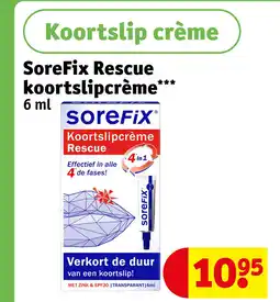 Kruidvat Sorefix rescue koortslip crème aanbieding