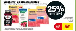 Kruidvat Cranberry en blaasproducten aanbieding