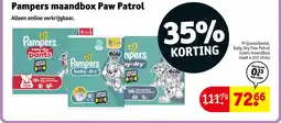 Kruidvat Pampers maandbox paw patrol aanbieding