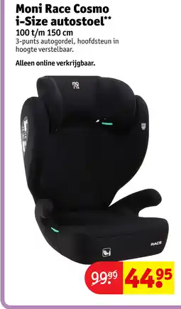 Kruidvat Moni race cosmo i-size autostoel aanbieding