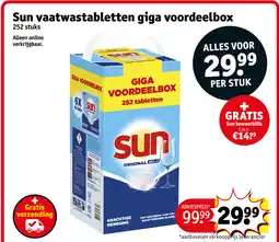 Kruidvat Sun vaatwastabletten giga voordeelbox aanbieding