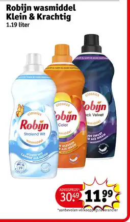 Kruidvat Robijn wasmiddel Klein & Krachtig aanbieding