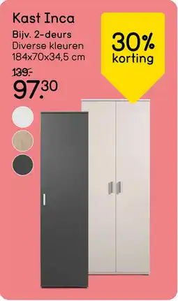 Leen Bakker Kast Inca aanbieding