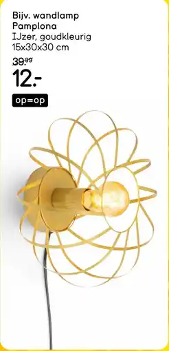 Leen Bakker Wandlamp Pamplona aanbieding