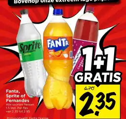 Vomar Voordeelmarkt Fanta, Sprite of Fernandes aanbieding