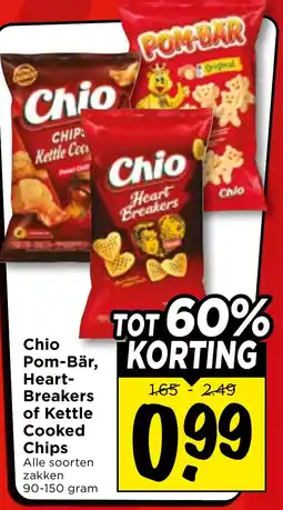 Vomar Voordeelmarkt Chio Pom-Bär, Heart-Breakers of Kettle Cooked Chips aanbieding