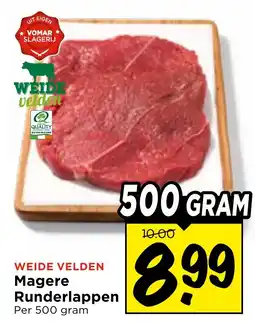 Vomar Voordeelmarkt Magere Runderlappen aanbieding