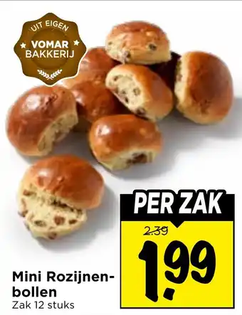 Vomar Voordeelmarkt Mini Rozijnen-bollen aanbieding