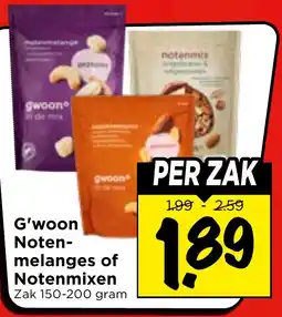 Vomar Voordeelmarkt G'woon Notenmelanges of Notenmixen aanbieding