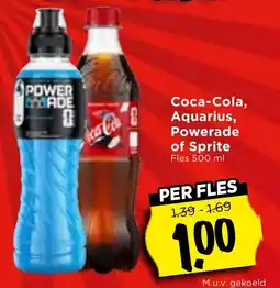 Vomar Voordeelmarkt Coca-Cola, Aquarius, Powerade of Sprite aanbieding