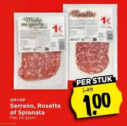Vomar Voordeelmarkt Serrano, Rosette of Spianata aanbieding
