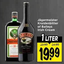 Vomar Voordeelmarkt Jägermeister Kruidenbitter of Baileys Irish Cream aanbieding